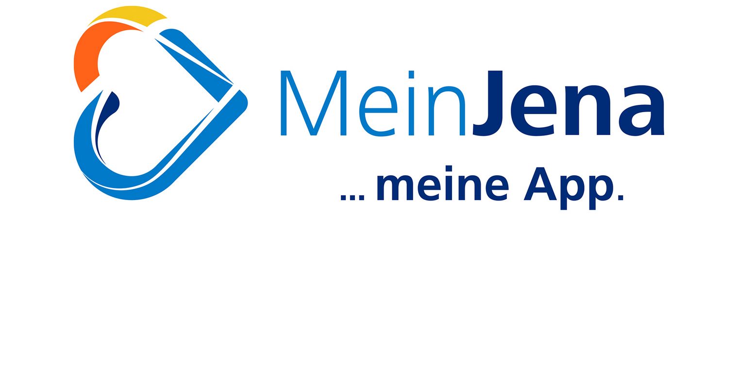 Logo der App MeinJena mit Slogan "MeinJena ... meine App."